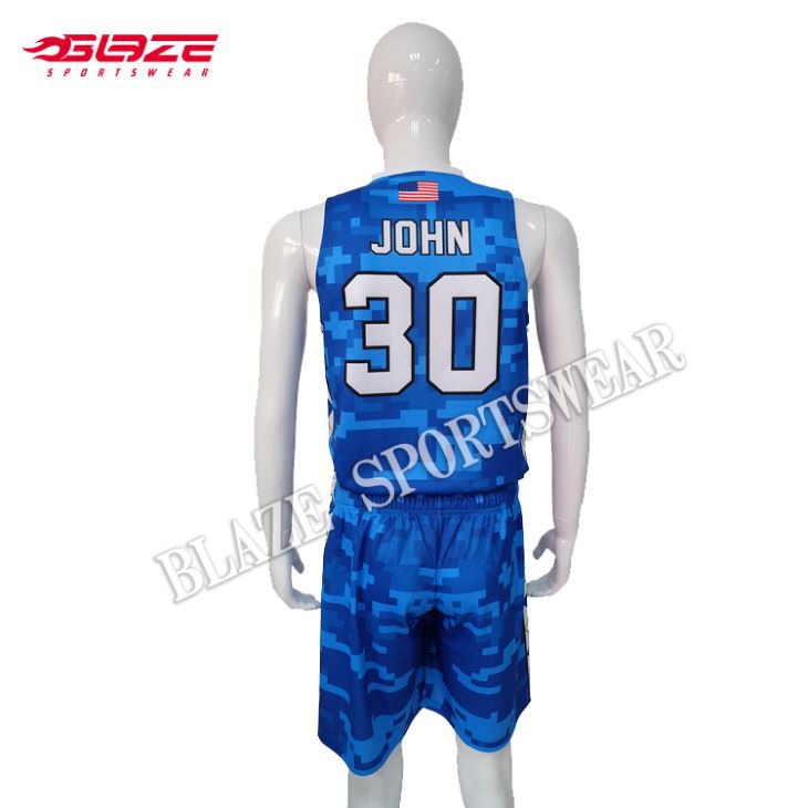 Kids Camo Basketball Practice Uniform
